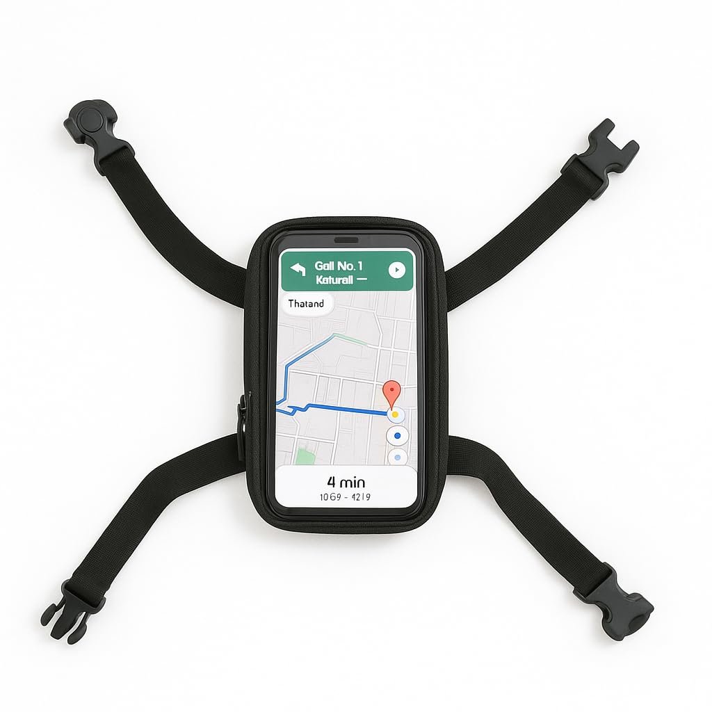 Bike Phone Holder Bag with Touch Screen Window, Black