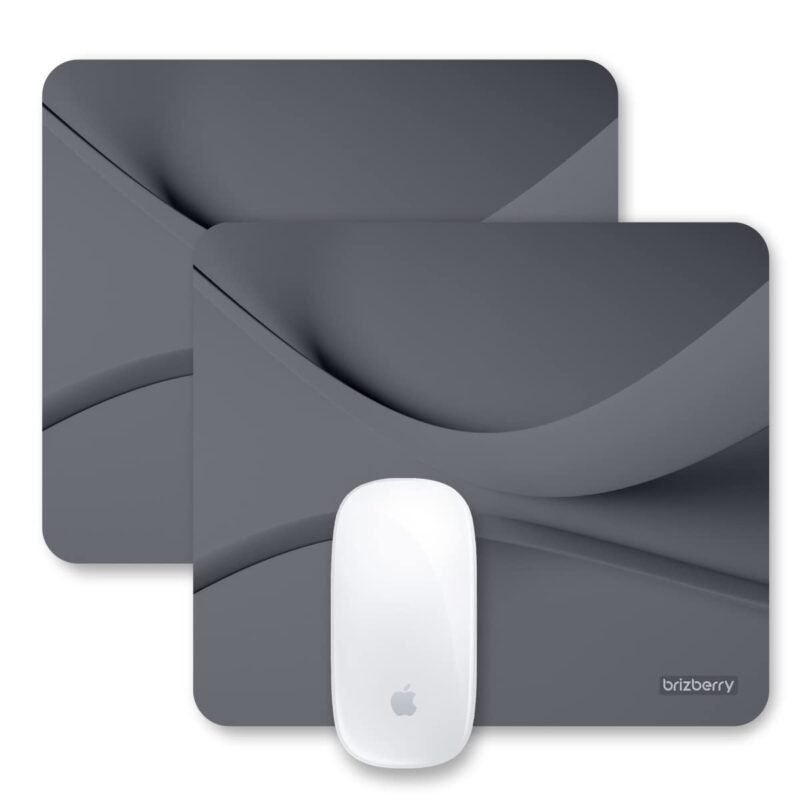 ARTBRIZ® Brizberry Art-Pro Mouse Pad, Optimised for Speed and Precision, Premium Anti Skid Rubber Base, for Office Desktop Laptop PC Mac, 240 x 210 x 3mm (116S - Pack of 2)
