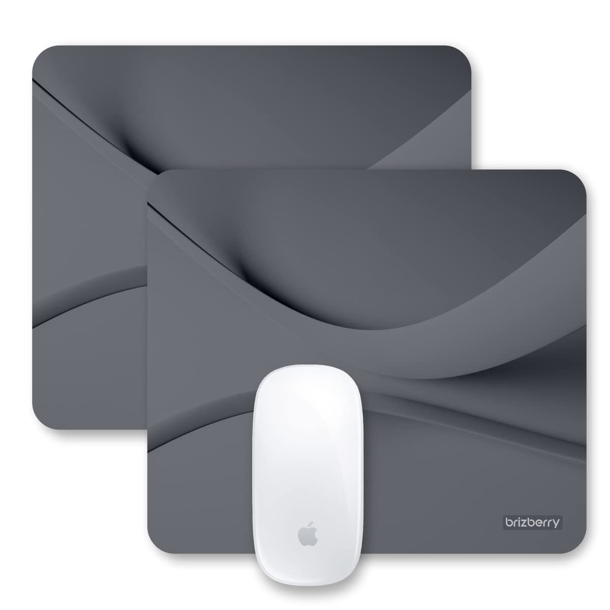 ARTBRIZ® Brizberry Art-Pro Mouse Pad, Optimised for Speed and Precision, Premium Anti Skid Rubber Base, for Office Desktop Laptop PC Mac, 240 x 210 x 3mm (116S - Pack of 2)