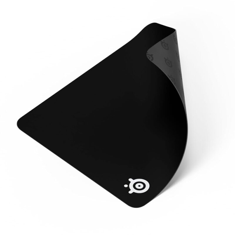 SteelSeries QcK+, Gaming Mouse Pad, 450mm x 400mm, Cloth, Rubber Base, Laser & Optical Mouse Compatible - Black