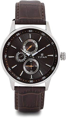 Titan Leather Analog Brown Dial Men's Watch 9441Sl03/Nn9441Sl03/Np9441Sl03