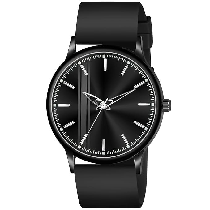 RR ENTERPRISEE Silicone Strap Analog Wrist Watch for Men
