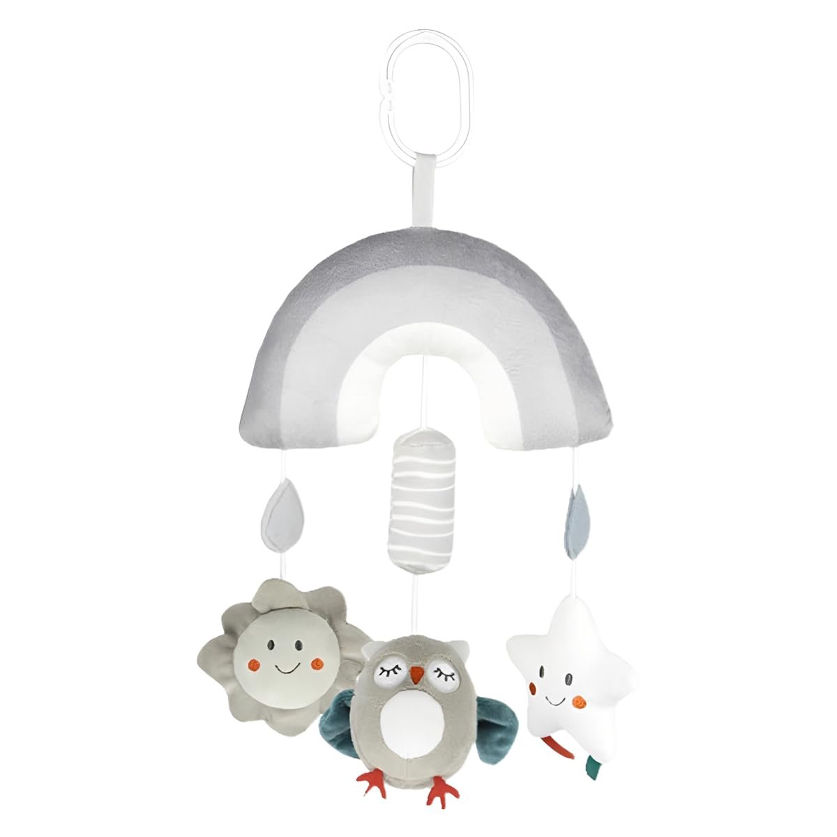SNOWIE Soft Owl Cot Mobile for Babies 6-12 Months, Squeaky Device