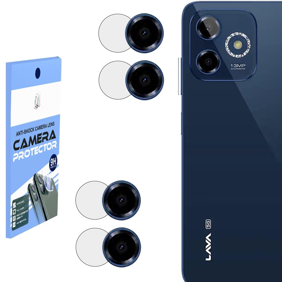 (Pack of 2 Camera Guard Camera Lens Protector Compatible For LAVA SHARK 5G || Unbreakable Polycarbonate Material with Easy Installation Kit