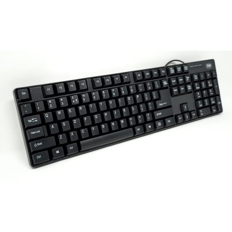 TVS ELECTRONICS Champ Wired Keyboard (Black)|10 Million Plus Strokes per Key Laser|Ergonomic Design| Lightweight and Slim|Bilingual Keyboards