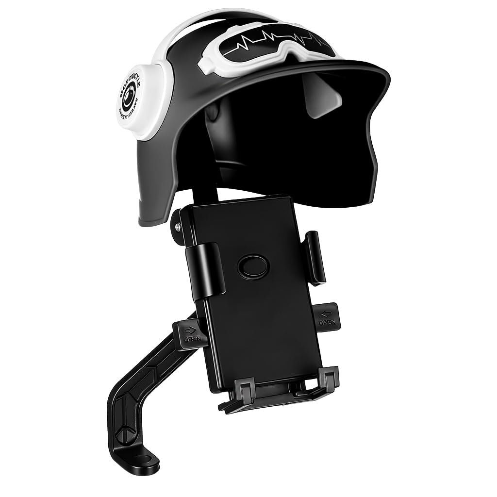 STHIRA® Motorcycle Mobile Holder for Bike Sunshade Rear Mirror Mount Set