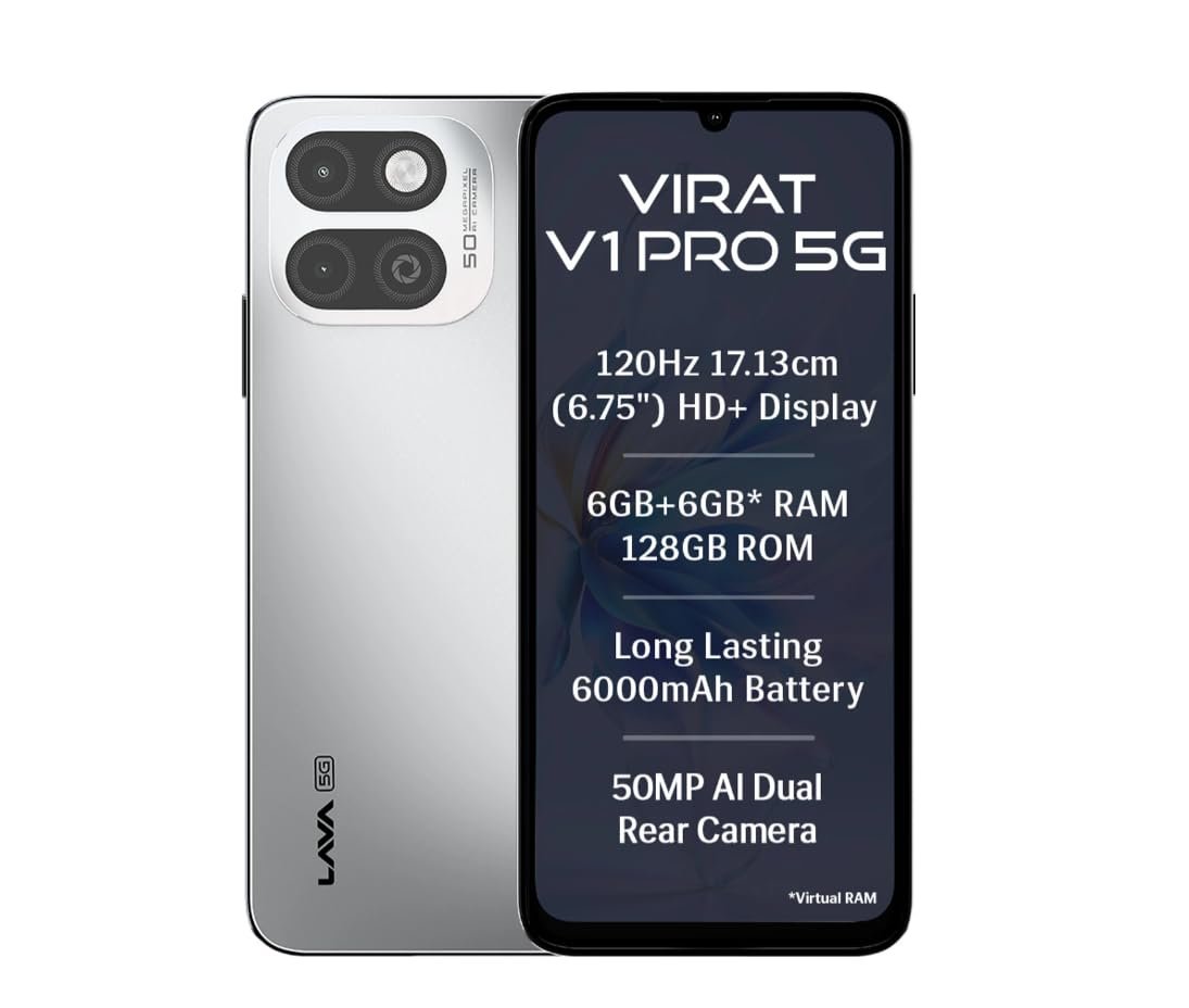 Lava VIRAT V1 PRO 5G 6GB+128GB SPITI Frost