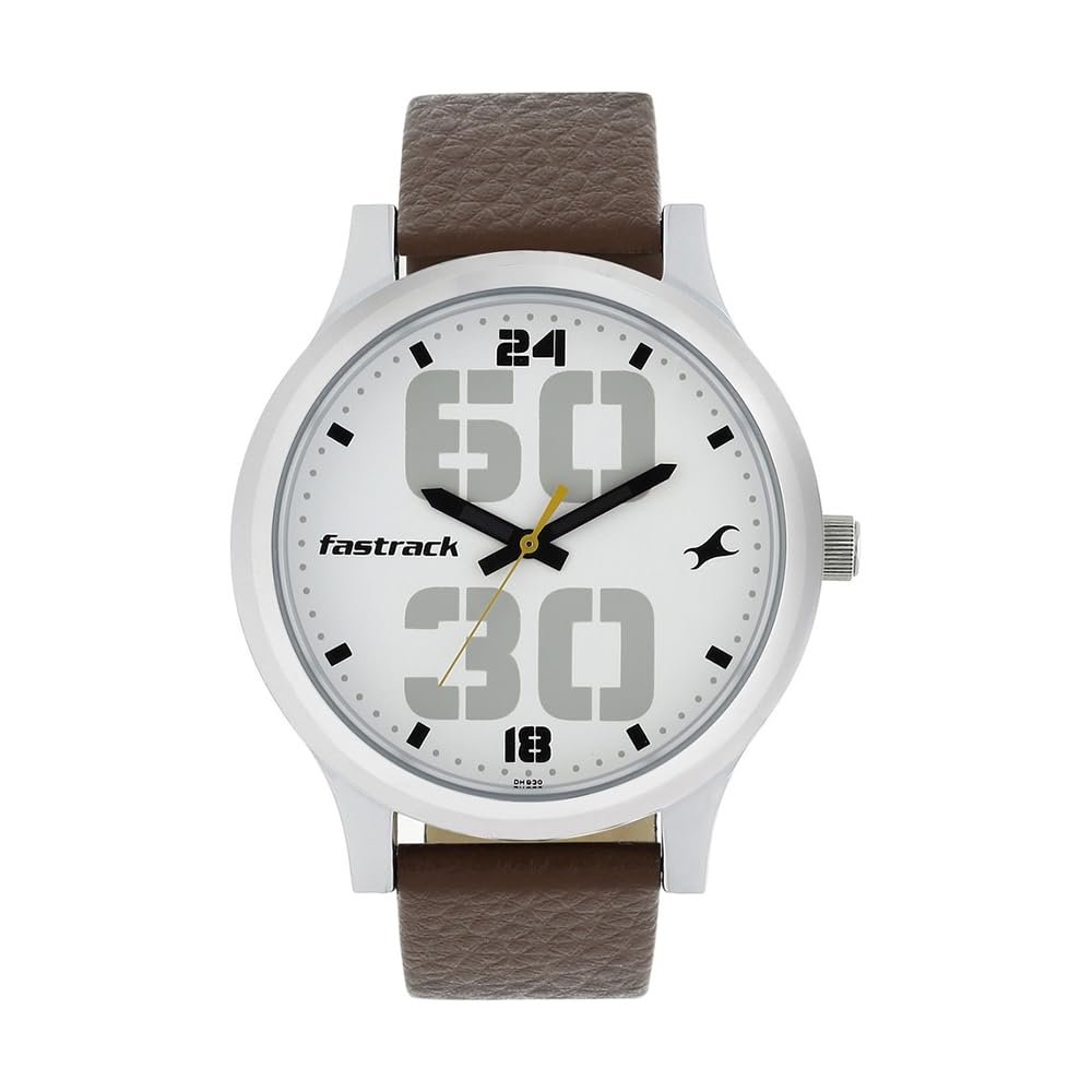 Fastrack Bold Analog White Dial Men's Watch NM38051SL06/NN38051SL06