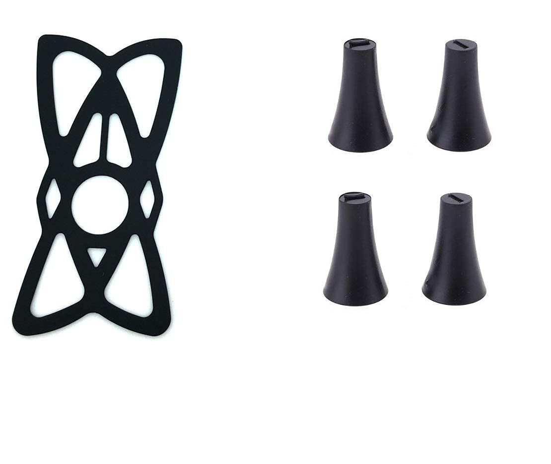 Metal Craft Customs 4 Silicon Cap + 1 Silicone Band for X Grip Mobile Holder - Durable Silicone Parts for Bicycle Handlebar Phone Mount & Motorcycle Phone Holder Accessories