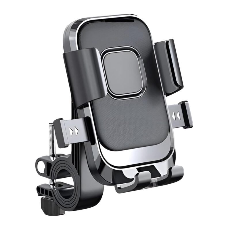 Bike Mobile Holder for Motorcycle & Scooter, Universal Phone Mount with Adjustable Grip, 360° Rotation, Handlebar Mount for Smartphones, Secure Anti-Slip Cradle for Navigation