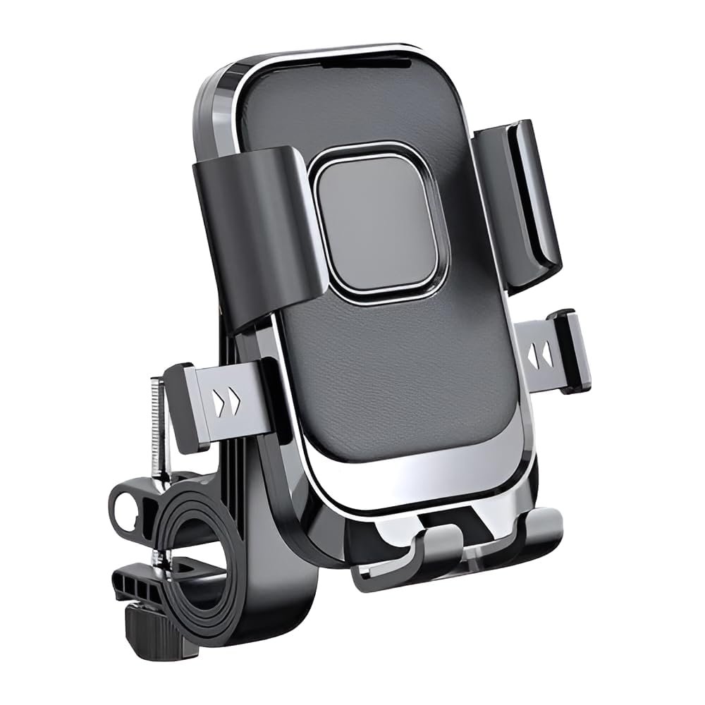Bike Mobile Holder for Motorcycle & Scooter, Universal Phone Mount with Adjustable Grip, 360° Rotation, Handlebar Mount for Smartphones, Secure Anti-Slip Cradle for Navigation