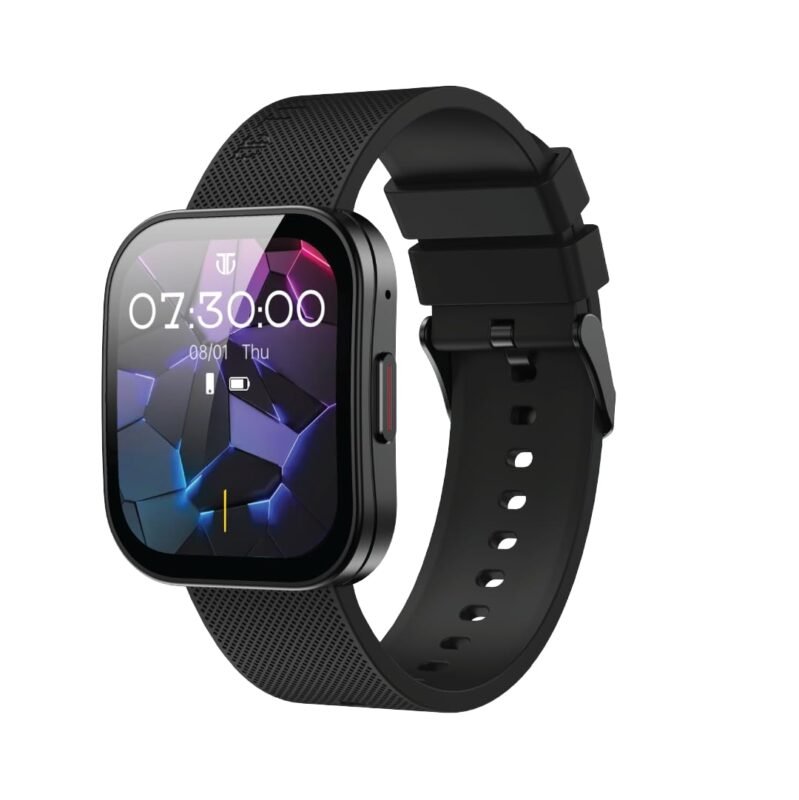 Titan ZEAL 2.0 Smartwatch with 1.85” AMOLED Display,60Hz Refresh Rate,Infinite AI Watch Faces,AI Chat,AI Voice assistant,Smart Hydration,Multiple Menu Styles,QR Hub​,100+ Multisports,BT Calling- Black