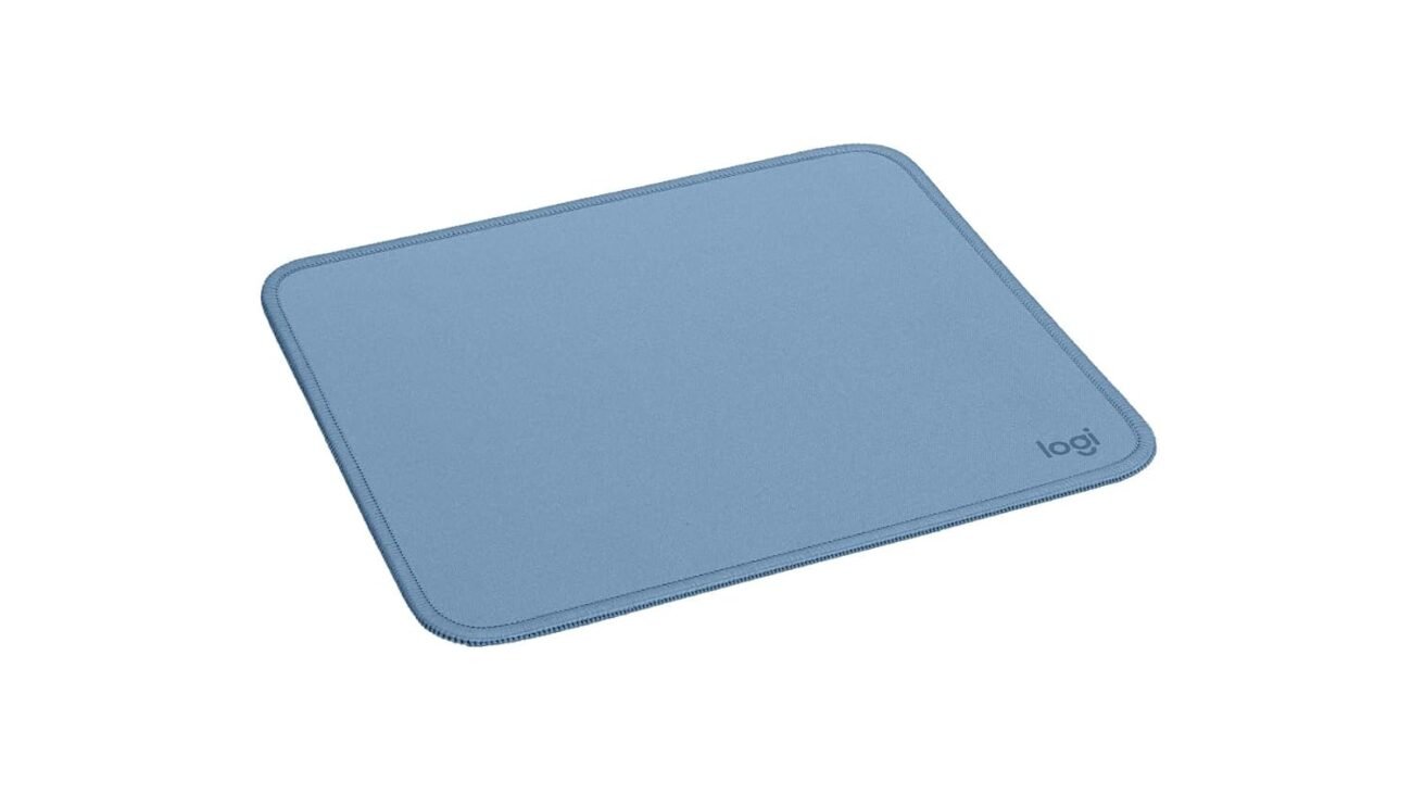 Logitech Mouse Pad - Studio Series, Computer Mouse Mat with Anti-Slip Rubber Base, Easy Gliding, Spill-Resistant Surface, Durable Materials, Portable, in a Fresh Modern Design-Blue Grey, (956-000034)