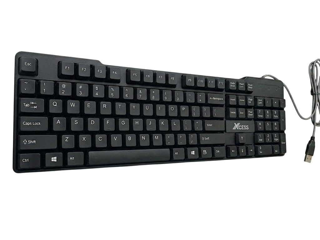 XCESS Wired Multimedia Keyboard Full-Size with USB Interface