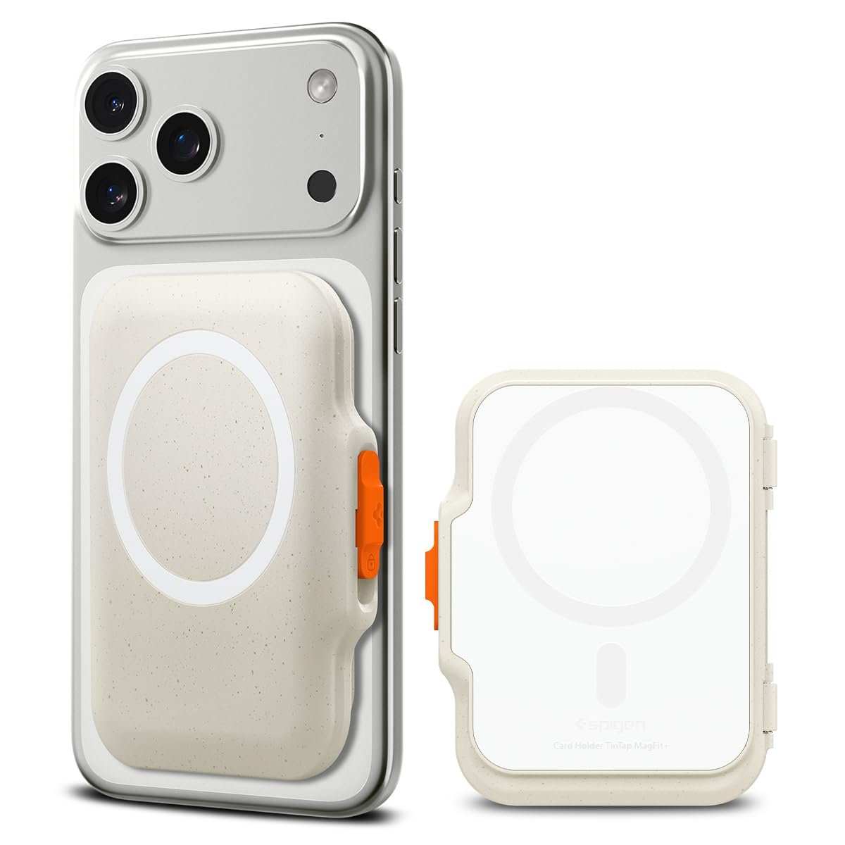 Spigen Tintap MagFit+ MagSafe 6-Card Hardshell Wallet - Dune Beige