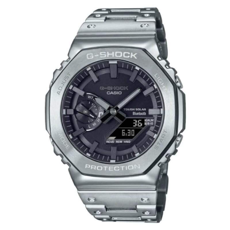 Casio G-Shock GM-B2100D-1ADR Stainless Steel Bezel Black Analog-Digital Dial Stainless Steel Solid Band Men's Watch Tough Solar Bluetooth G1270