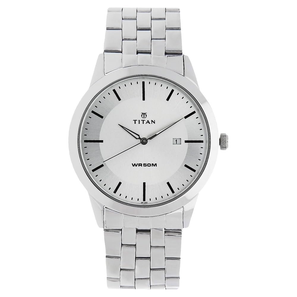 Titan Workwear Men’s Designer Dress Watch | Quartz, Water Resistant, Stainless Steel or Leather Band