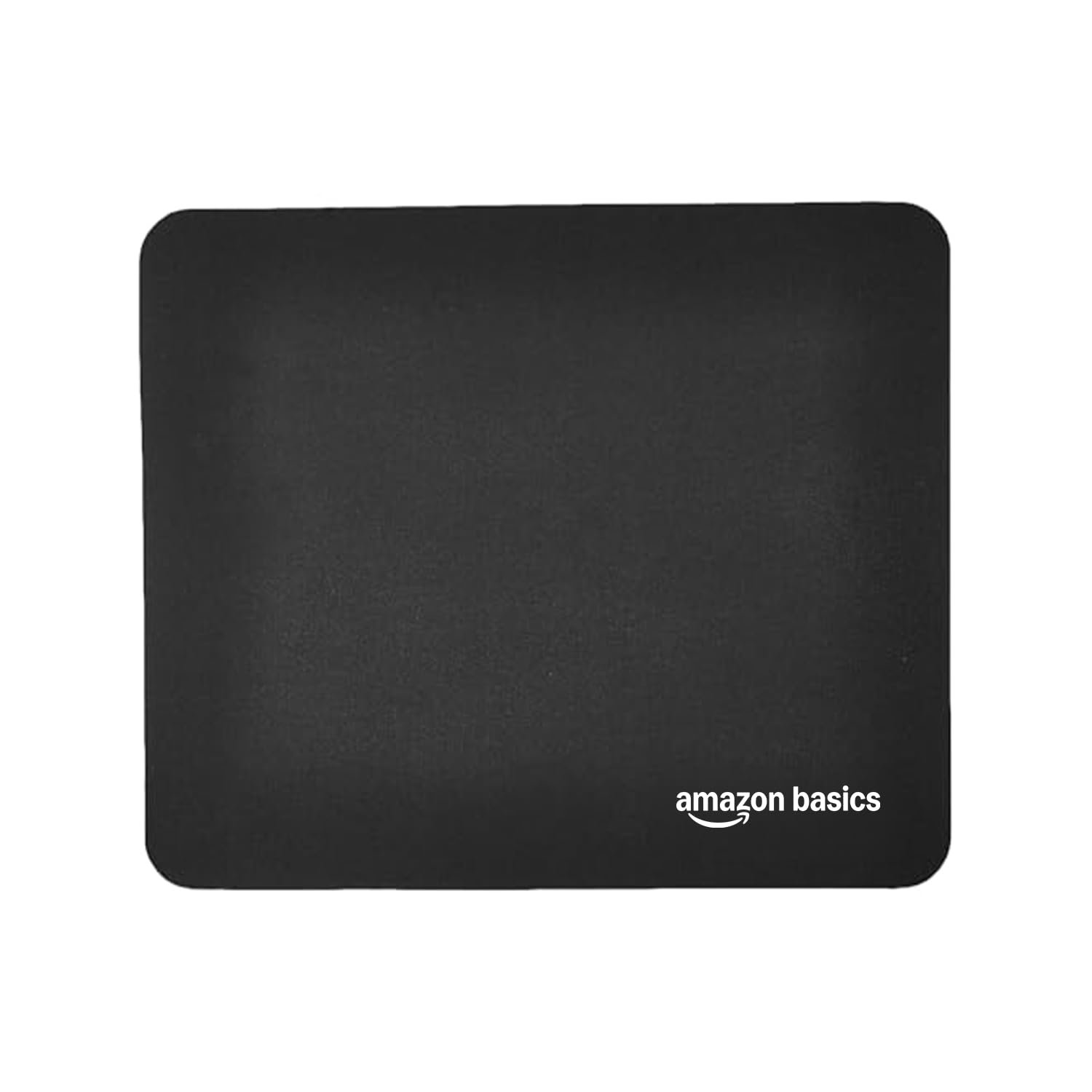 Amazon Basics Square Mouse Pad with Smooth Cloth Surface and Non-Slip Rubber Base, Standard Size for Gaming, Office & Home Use, 12.4 x 10.6 Inches (Small), Black