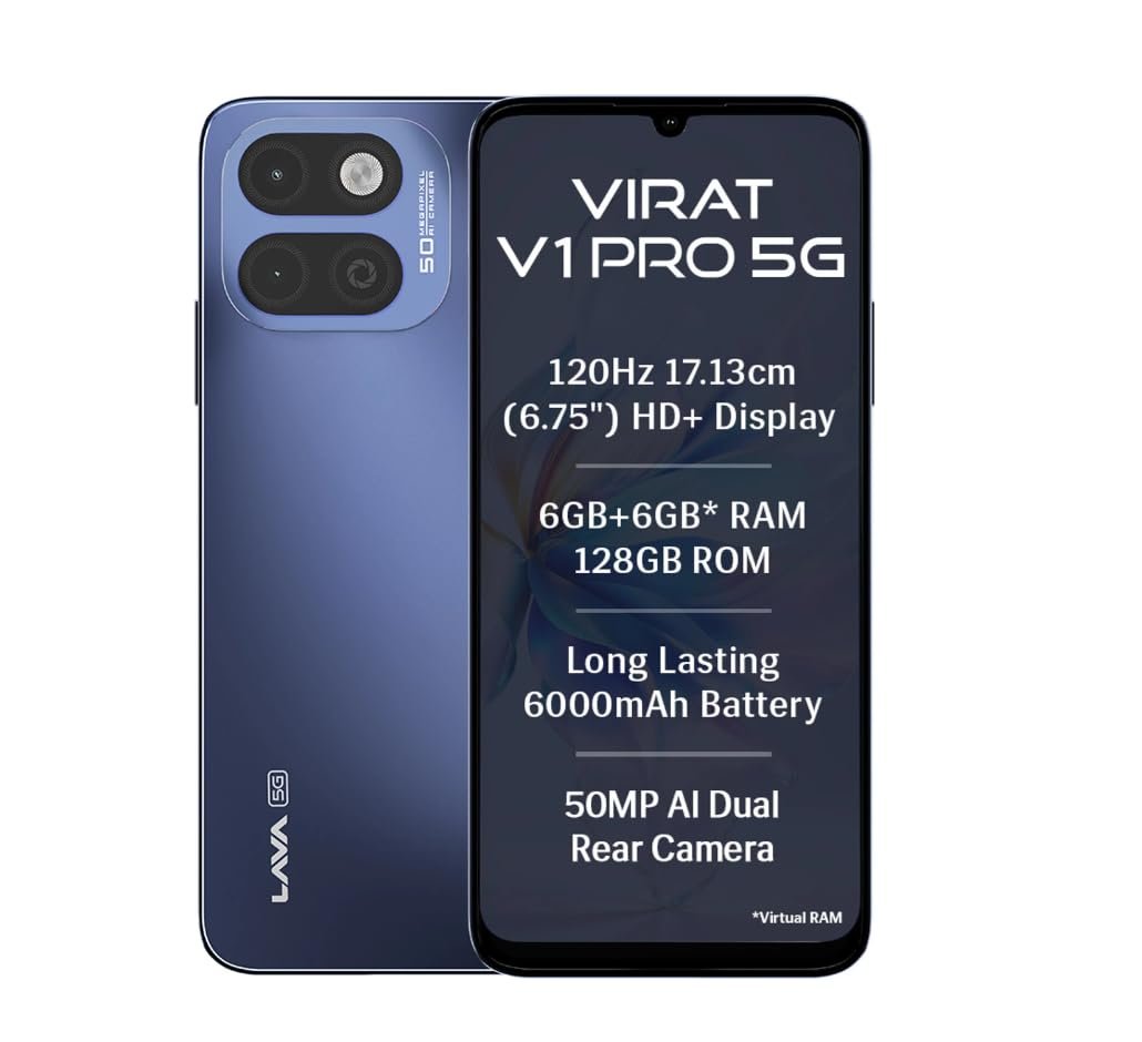 Lava VIRAT V1 PRO 5G 6GB+128GB Sikkim Midnight