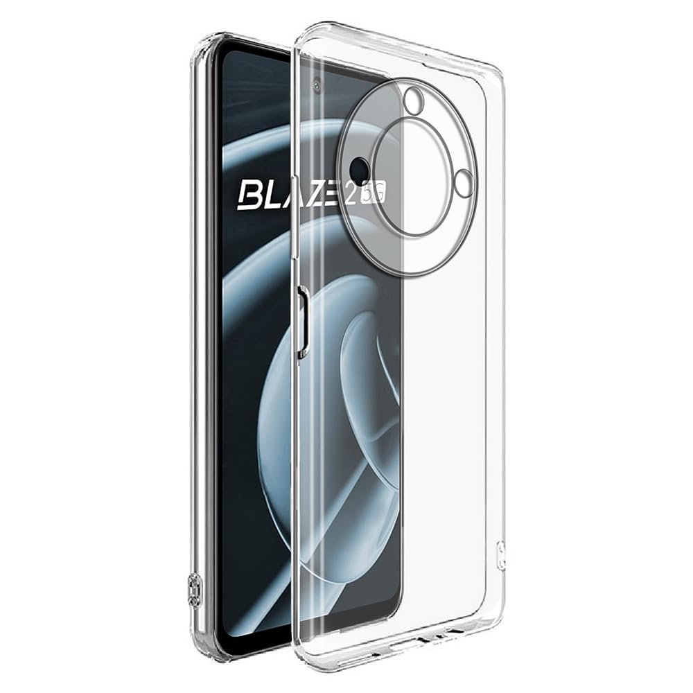 Crystal Clear Back Case for Lava Blaze 2 5G | Raised Bumps for Camera & Screen Protection | Clear Soft Silicone Back Case Cover for Lava Blaze 2 5G (TPU | Transparent)