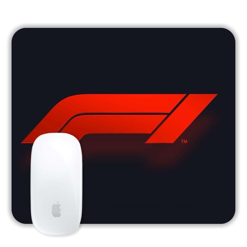 TURTLEWINGS | Mousepad | Formula One F1 Race Car on Track Mousepad – 22x18 cm, 3mm Thick | Dynamic Print Non-Slip Rubber Base | Office, Study & Gaming Use | Premium Smooth Surface (F1 Logo)