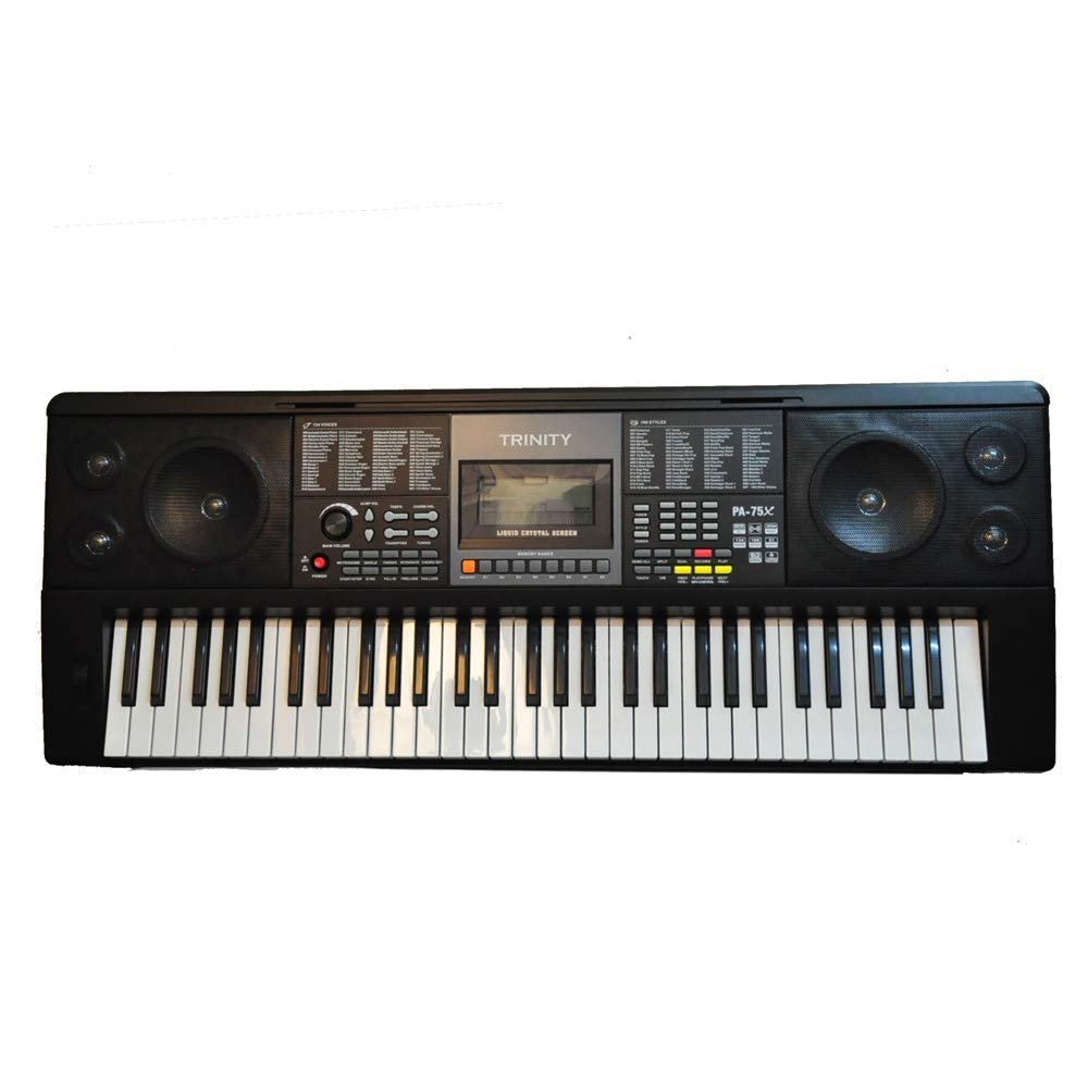 Trinity PA-75X 61 Keys Electronic Keyboard, Black
