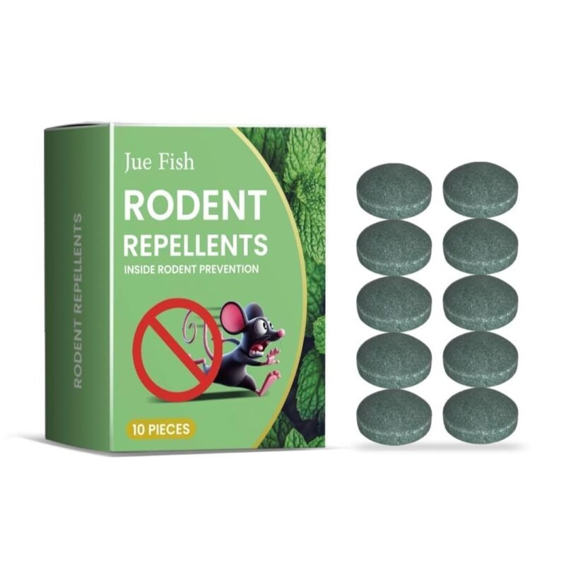Mouse Repellent,Peppermint Oil Mouse and Squirrel Deterrent for Indoor-Outdoor Garage, Rat Poisoning for Inside Home, Natural Repellent to Keep Rodents Out of Car, Rat Controller Pills (2)