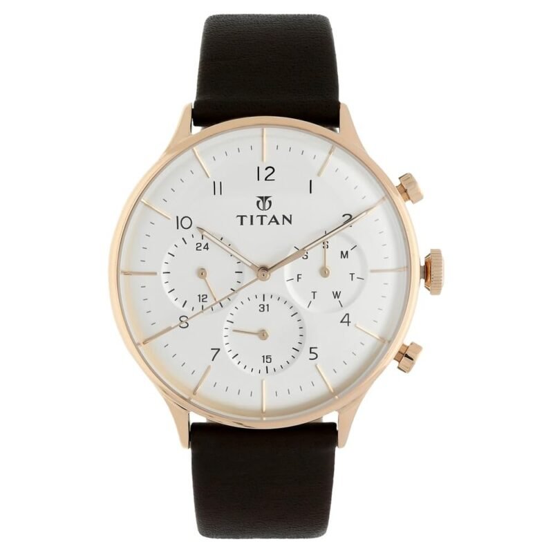 Titan Classique Analog White Dial Men's Watch -NM90102WL01 / NL90102WL01/NP90102WL01