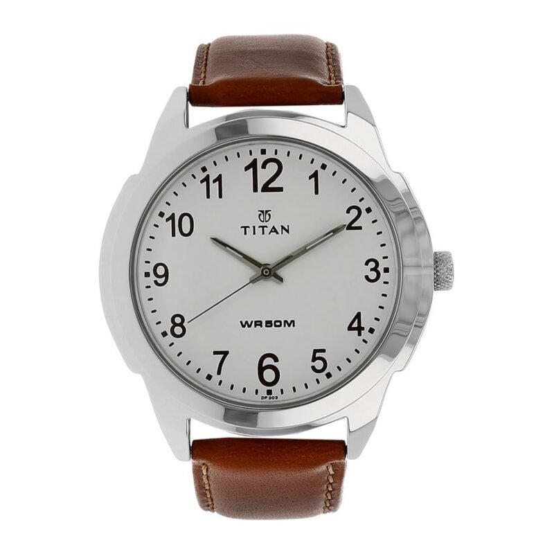 Titan Analog White Dial Men's Watch -NM1585SL07 / NL1585SL07/NP1585SL07