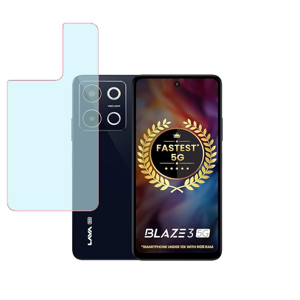 Matt Unbreakable Scratch Gaurd Hydrogel Membrane for Lava Blaze 3 5G With Edge to Edge Coverage and Easy Installation (Back)
