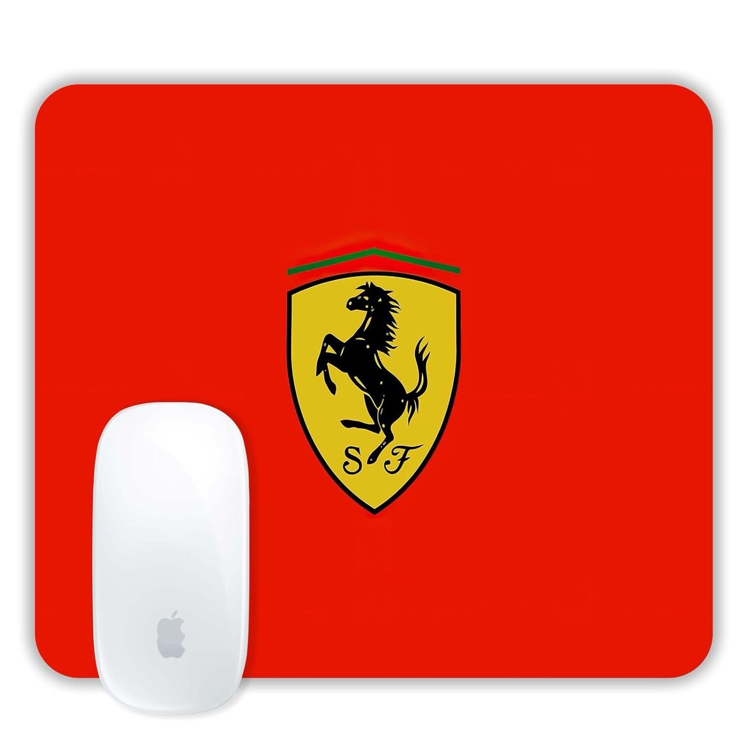 TURTLEWINGS | Mousepad | Racing Red Sports Car Inspired Mousepad – 22x18 cm, 3mm Thick | Bold Color Non-Slip Rubber Base | Office, Study & Gaming Use | Premium Smooth Surface