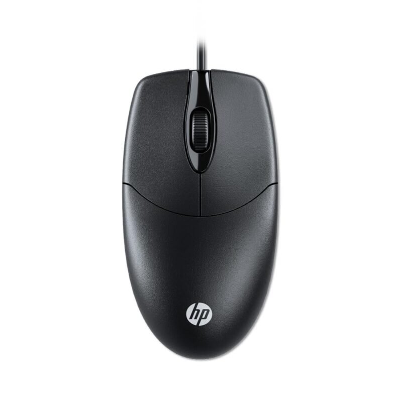 HP M050 3 Button Wired USB Mouse, 1000 DPI, Ergonomic Palm Grip Design, Matte Texture, Optical Engine, 3 Year Limited Warranty (Black)