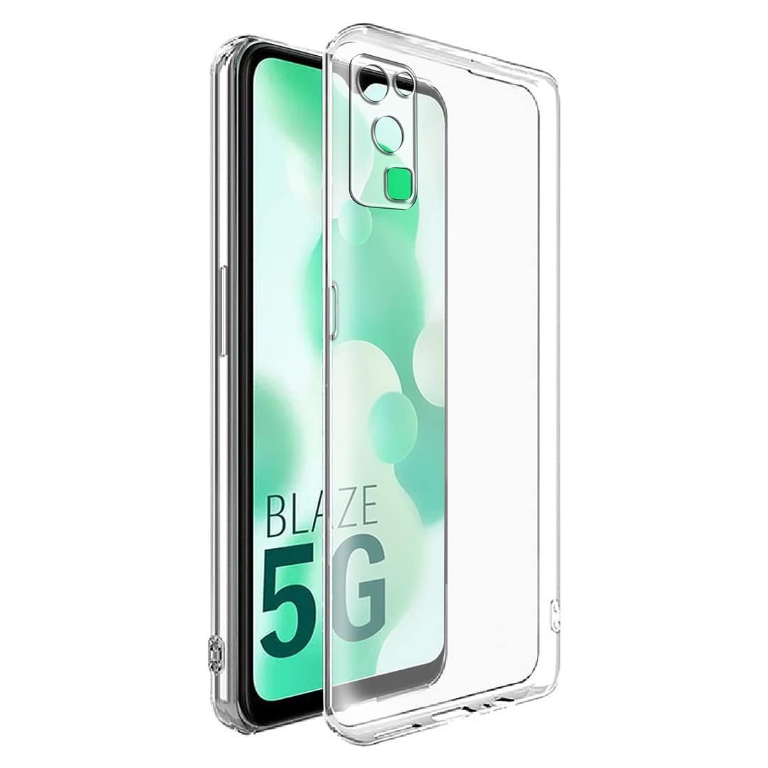 WOW IMAGINE Crystal Clear Transparent Back Case Cover for Lava Blaze 5G | Full Device & Camera Protection Shockproof TPU | Flexible Silicone Back Cover Case – Transparent