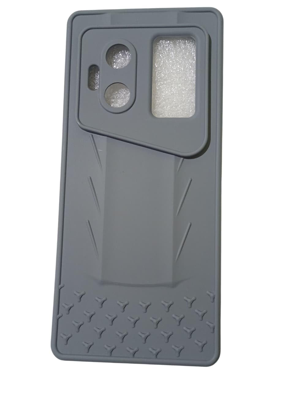 T20 Premium Back Cover for Lava Blaze Duo 5G, Protective Phone Case, Multiple Colors Available, Textured Design (Gray)