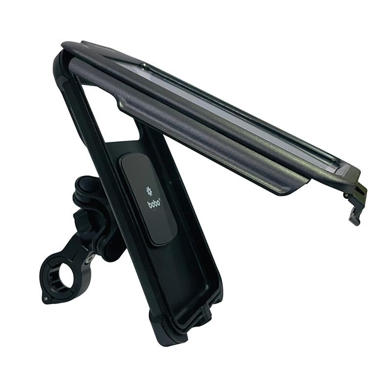BOBO BM10H PRO Plus Handlebar Mount with PRO Plus Vibration Damper, Fully Waterproof Bike/Motorcycle/Scooter Mobile Phone Holder Mount, Ideal for Maps and GPS Navigation (Black)