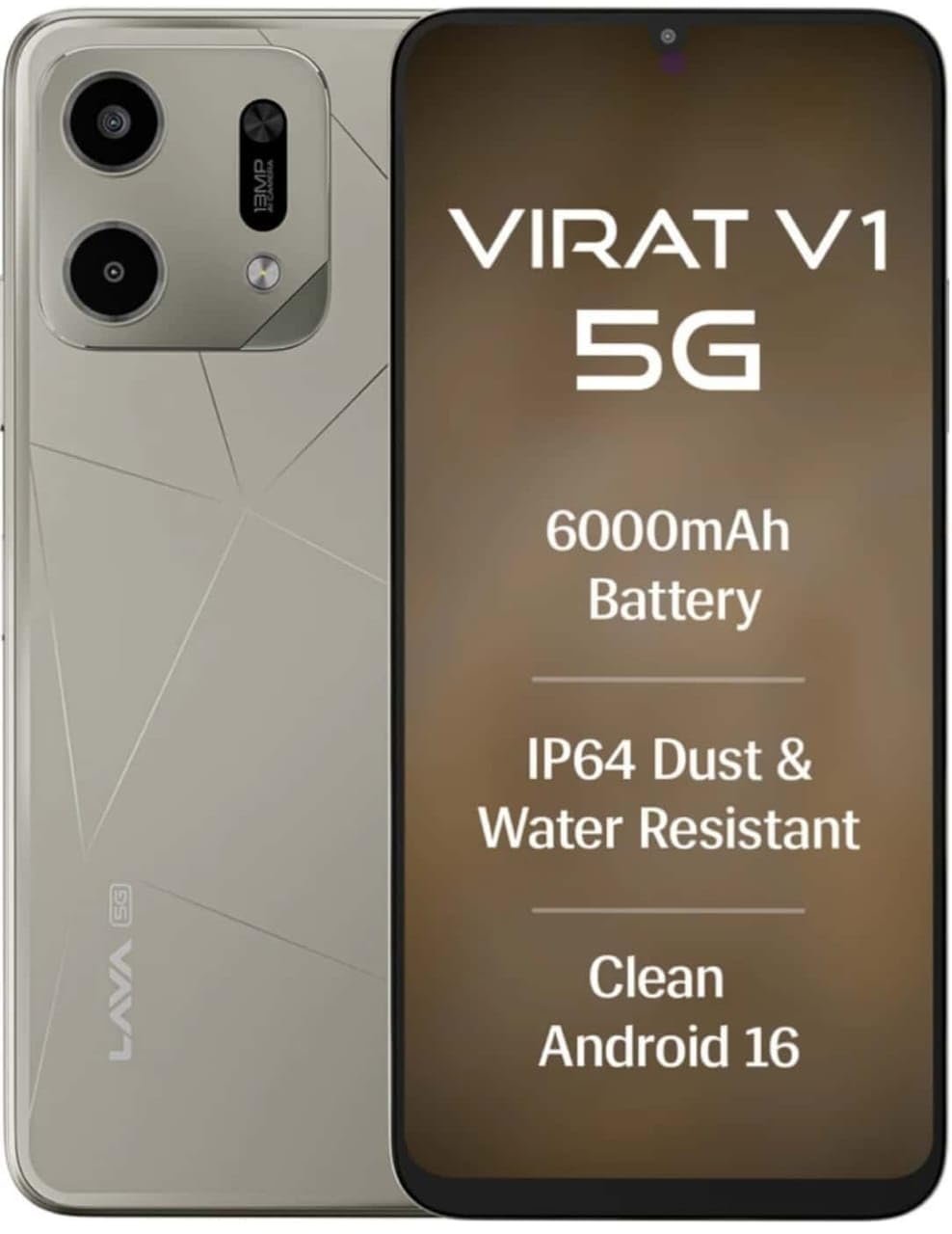Lava Virat V1 5G (Sonar Gold, 64 GB) (4 GB RAM)