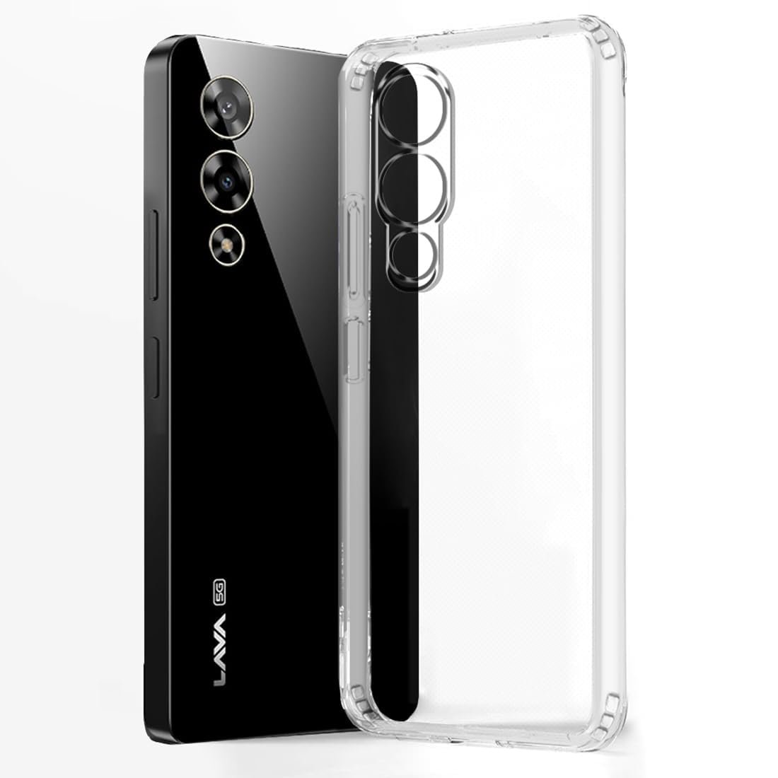 Dashmesh Shopping Mobile Back Case Cover for Lava Storm 5G (Soft Silicone Transparent)