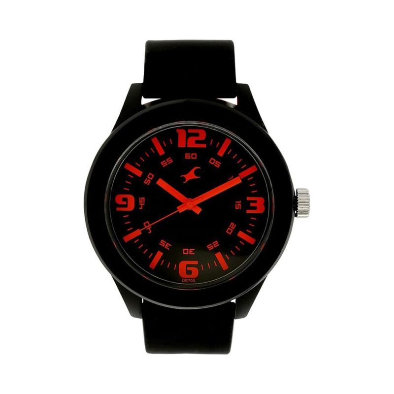 Fastrack Neon Quartz Analog Black Dial Black Silicone Strap Unisex Watch - NT38003PP13W