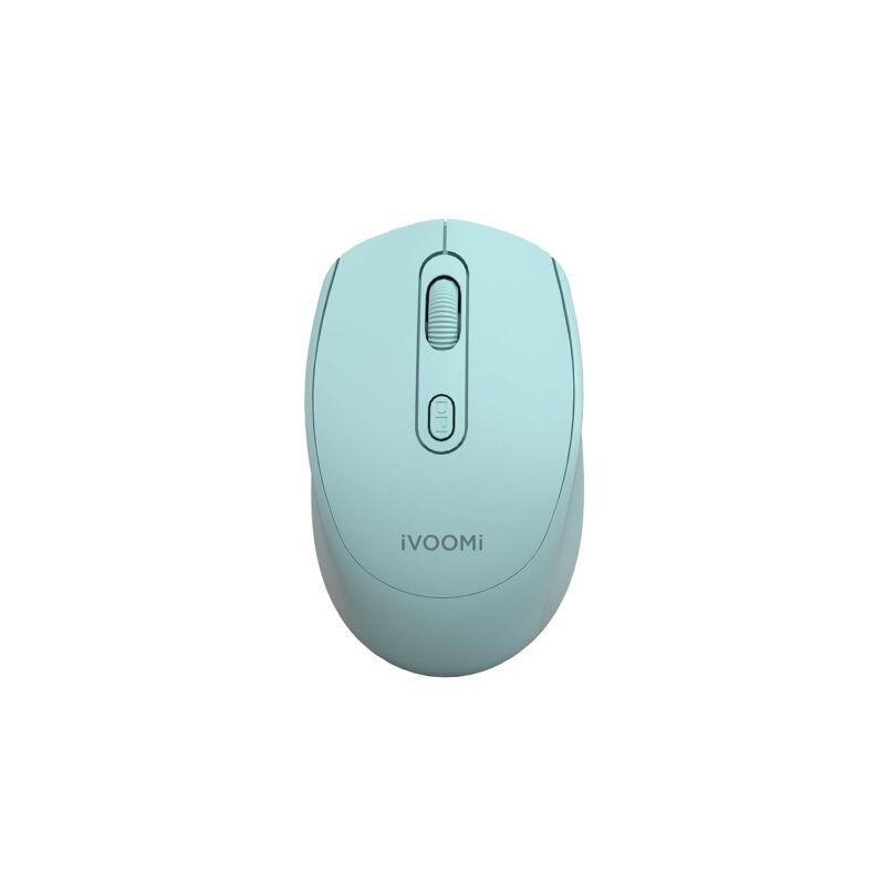 iVOOMi Noiseless Click Wireless- Hank Mouse | Ultra Low Power Usage | On/Off Switch, 15m Range, Adjustable DPI Upto 1600, Plug-&-Play, Compatible iOS, Win, Linux & Android, 1 Year Warranty