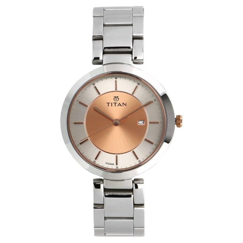 Titan Ladies Neo-Ii Analog Rose Gold Dial Women's Watch-NL2480KM01