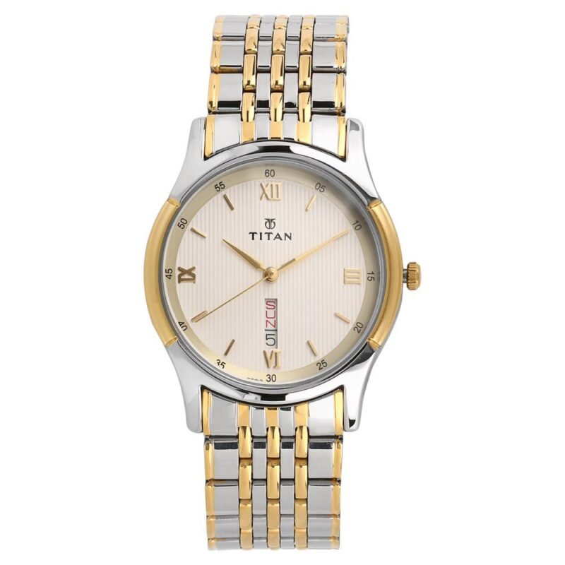 Titan Analog White Dial Men's Watch NM1639SL03/NN1639SL03