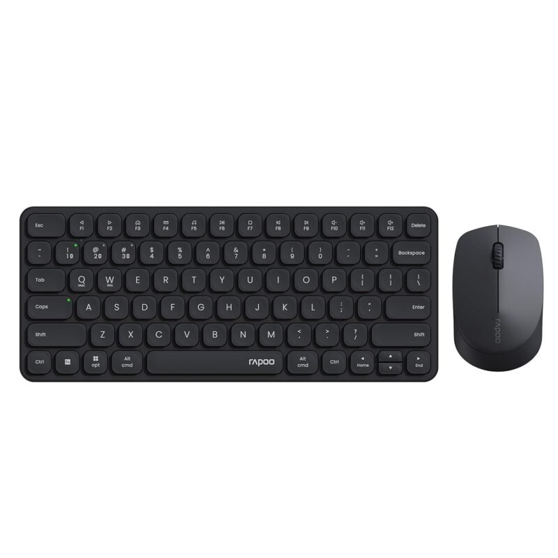 Rapoo 9010M Multi Device Wireless & Bluetooth Keyboard & Mouse Combo, Grey