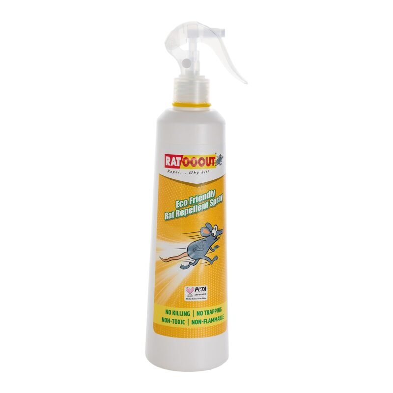 India’s 1st Smell Based Rat Repellent Spray, Natural Essential Oils Based Barrier Drives Rats Out & Blocks Re-Entry, Non-Toxic, Kid & Pet Safe for Home, Kitchen, Car Engine, Warehouse, 650ml