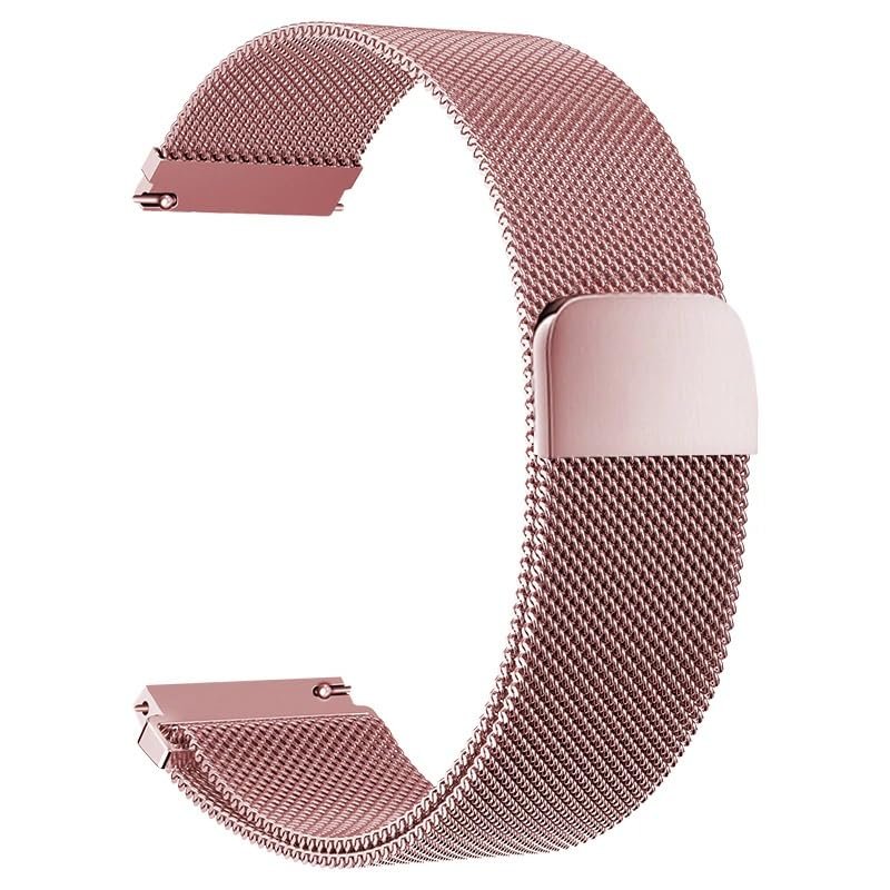 Colorcase Smart Watch Strap 20mm Compatible with Titan Aira Smart Watch - Mangetic Mesh Chain Strap -Rose Pink
