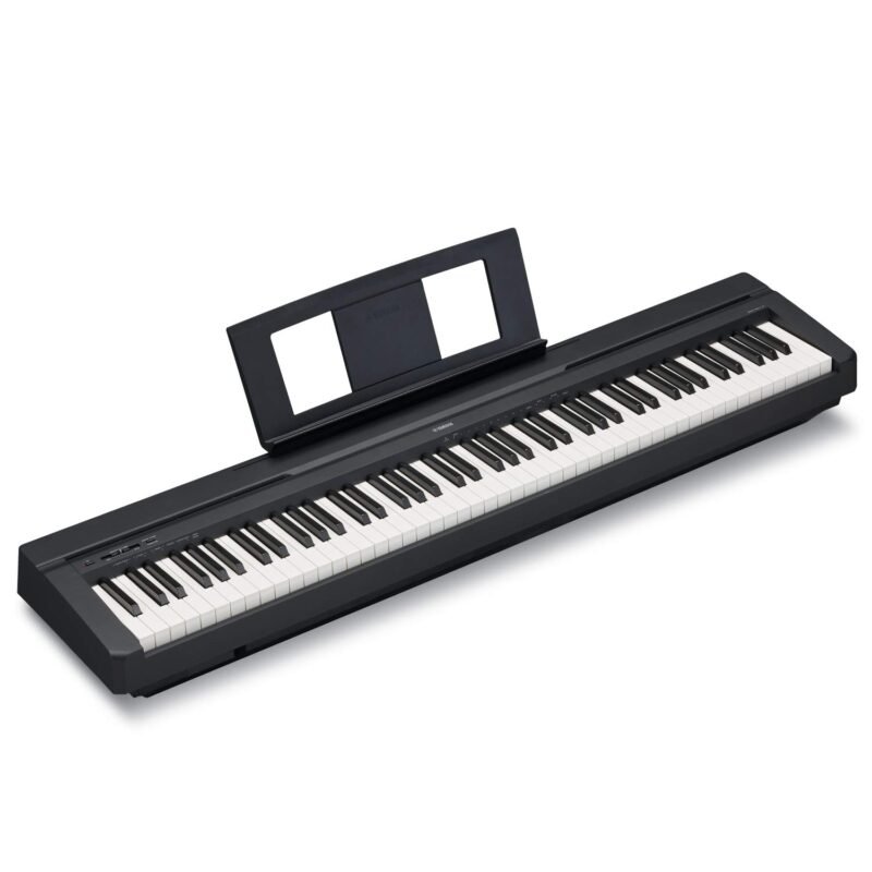 Yamaha P45B Digital Piano with 88 Weighted Keys, GHS Keyboard Action, AWM Stereo Sampling, Compact Portable Design, Built-in Voices & USB Connectivity, Black