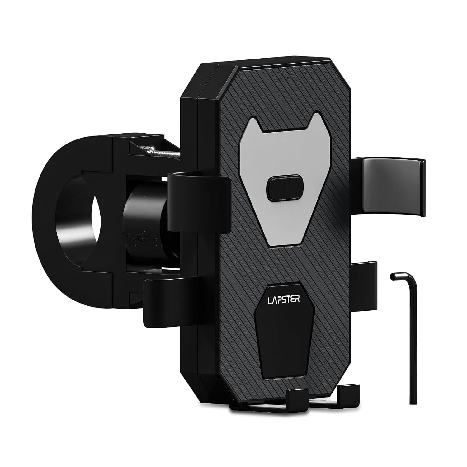 Lapster Ride X1 Universal Mobile Holder for Bike with One-Touch Lock | 360° Rotating Adjustable Handlebar Mount | Heavy-Duty Shockproof & Anti-Slip Phone Stand for Motorcycles & Bicycles