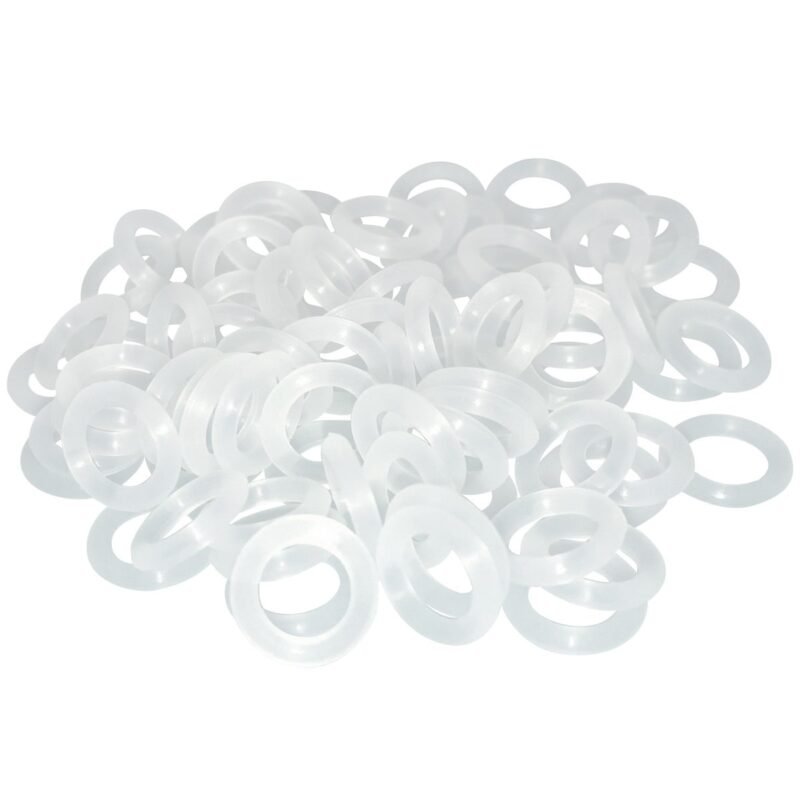 Rubber O-Ring Sound Dampeners for Mechanical Gmaing Keyboard 144 pcs by Qisan(White)