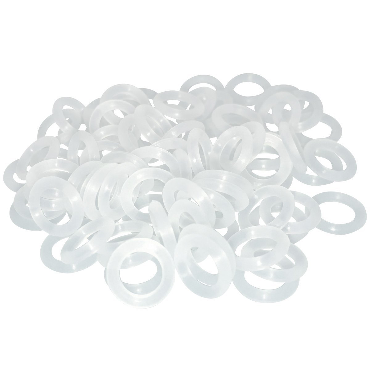 Rubber O-Ring Sound Dampeners for Mechanical Gmaing Keyboard 144 pcs by Qisan(White)