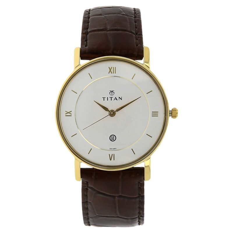 Titan White Dial Analogue Watch for Men (9162YL01)-NM9162YL01 / NL9162YL01/NP9162YL01