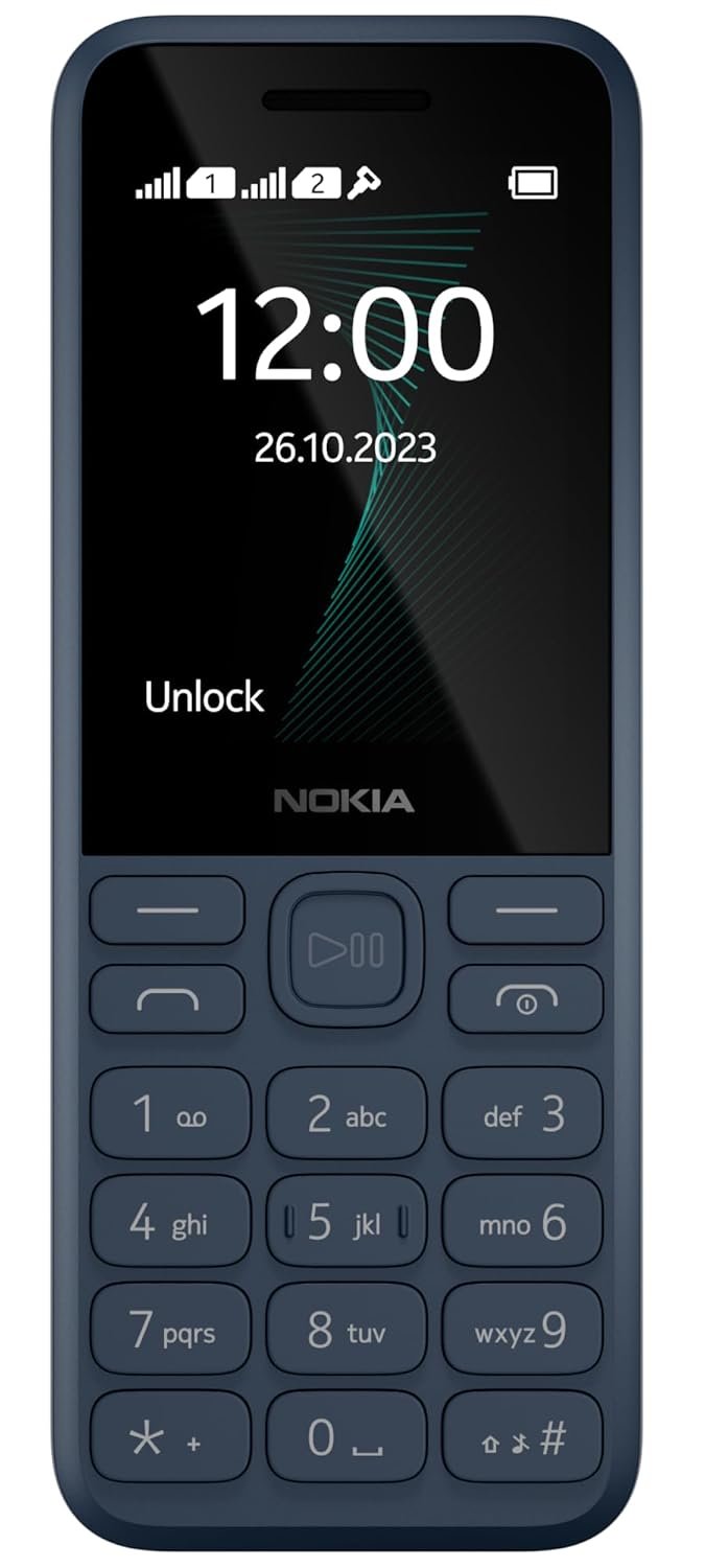 Nokia 130 Music | Built-in Powerful Loud Speaker with Music Player and Wireless FM | Dedicated Music Buttons | Big 2.4” Display | 1 Month Standby Battery Life | Dark Blue